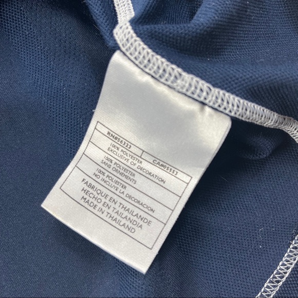 Nike Fit Dry Mens Shirt Size XL Navy Blue Athletic Gym Sports Polyester - Picture 6 of 8